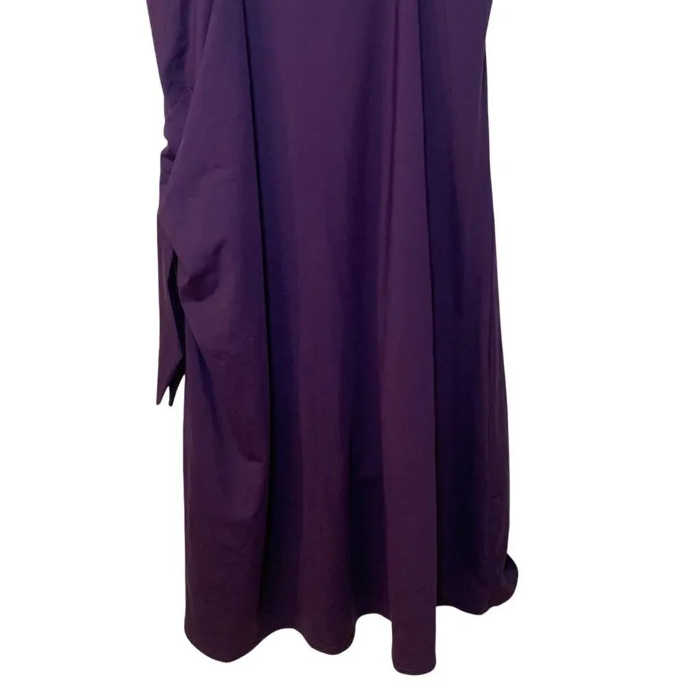Lands End Purple Sweetheart Swim Dress One Piece Adjustable Straps 12L Beach